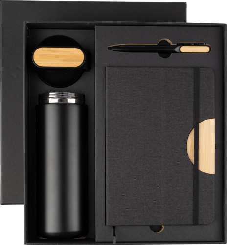 Coffret cadeau gourde 640 ml, stylo et carnet Kurt