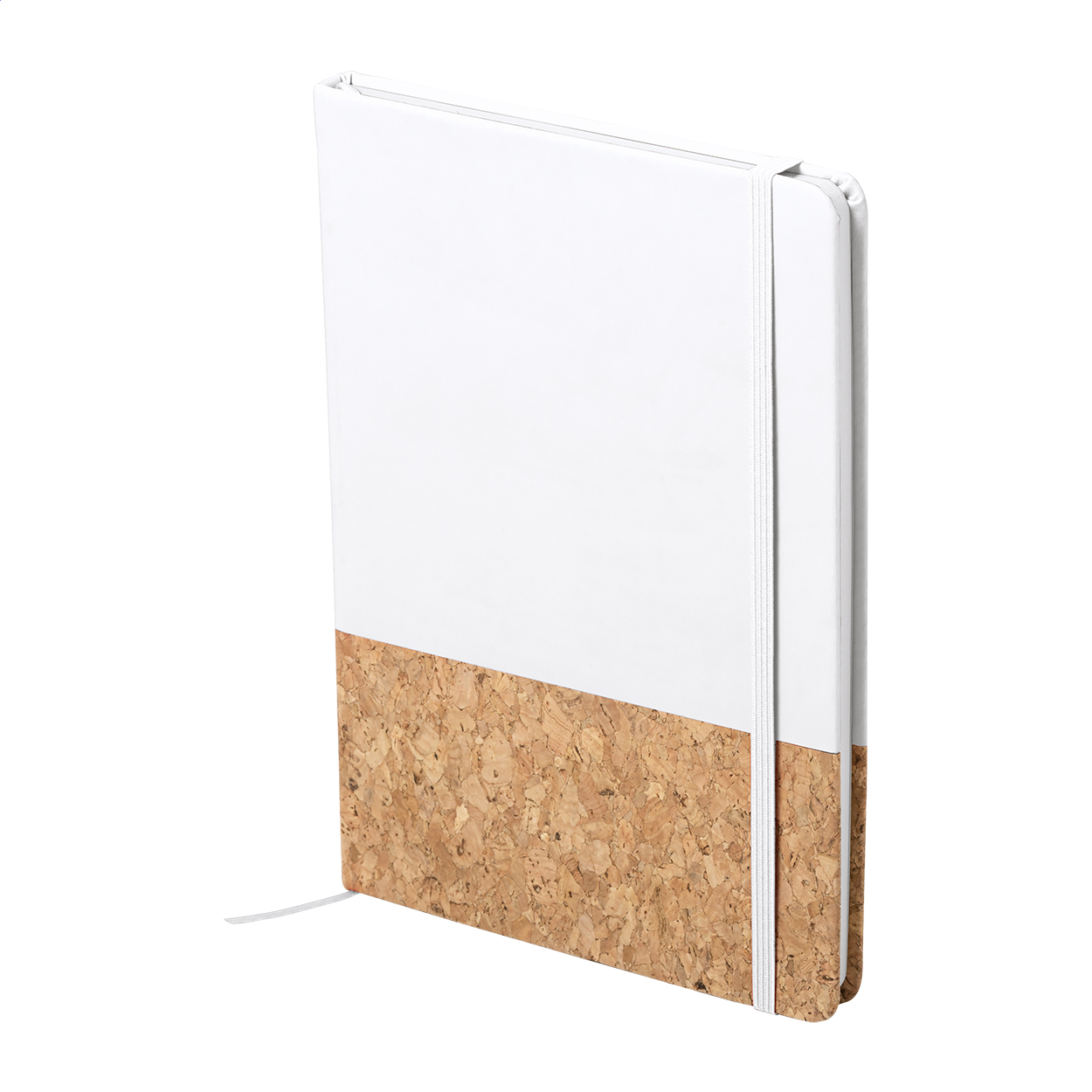 Purroc A5 notitieboek van kurk en PU-leer met 98 blanco vellen, logo bedrukken met logo