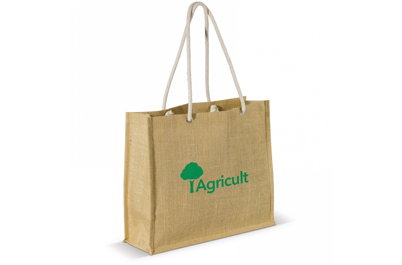 Jute Shopper Met Katoenen Handvatten - Edegem