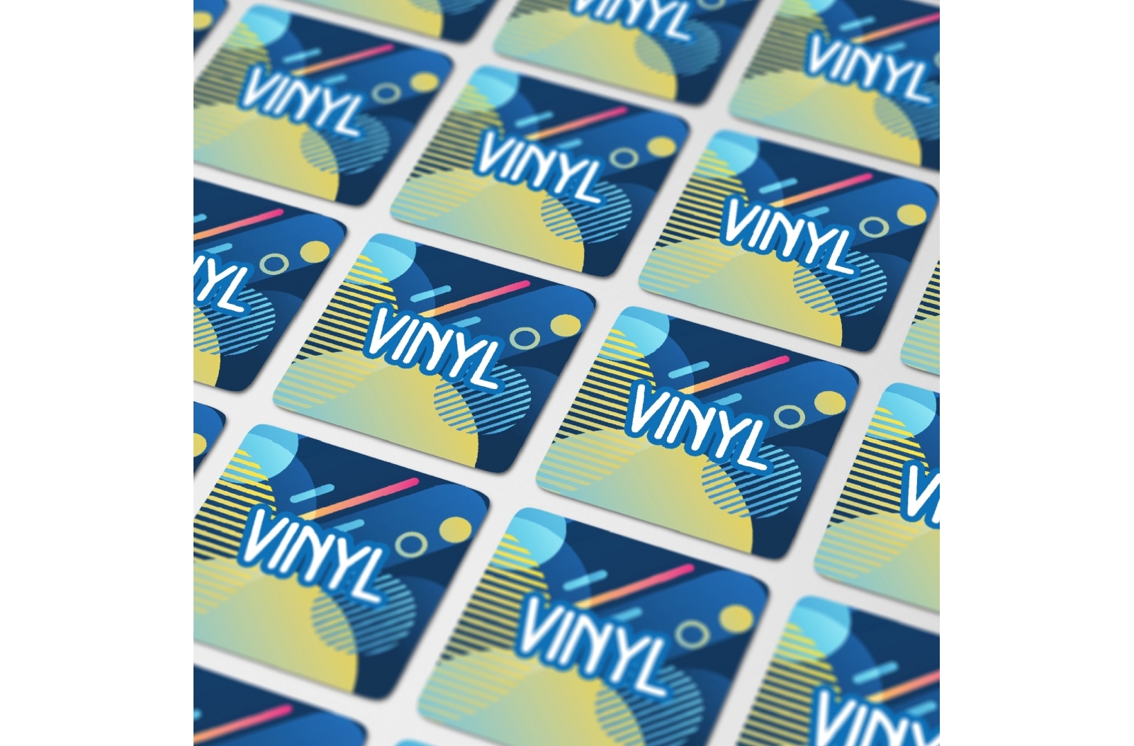 Vierkante Vinyl Sticker 25x25mm - Sint-Gillis-Waas