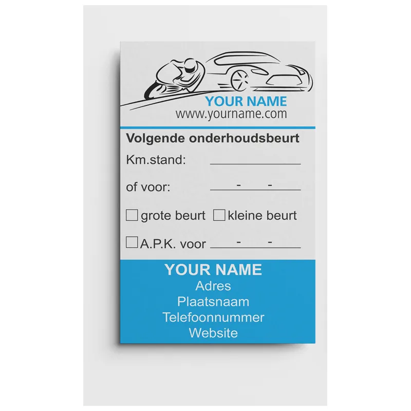 Auto-onderhoudskaarten - Vorselaar