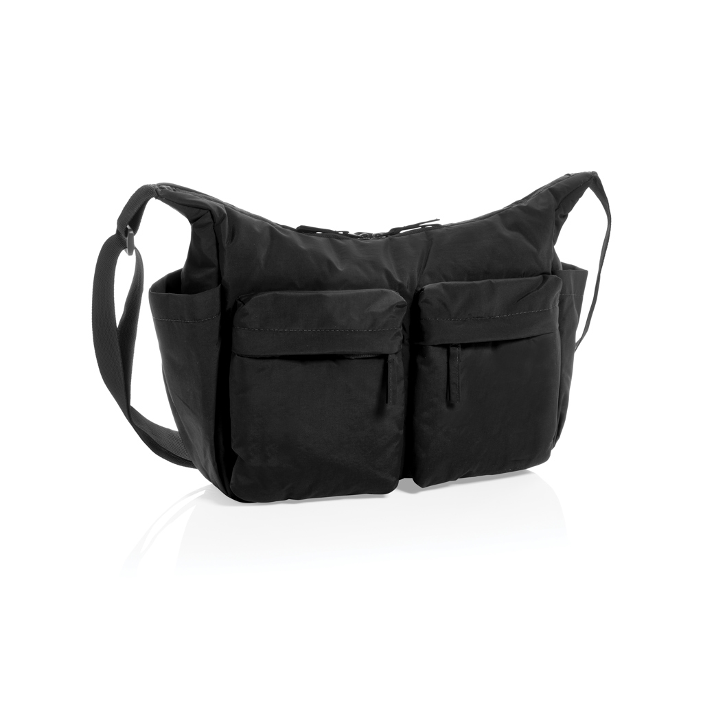 KENTO URBAN gewatteerde crossover tas van RCS gerecycled nylon, logo