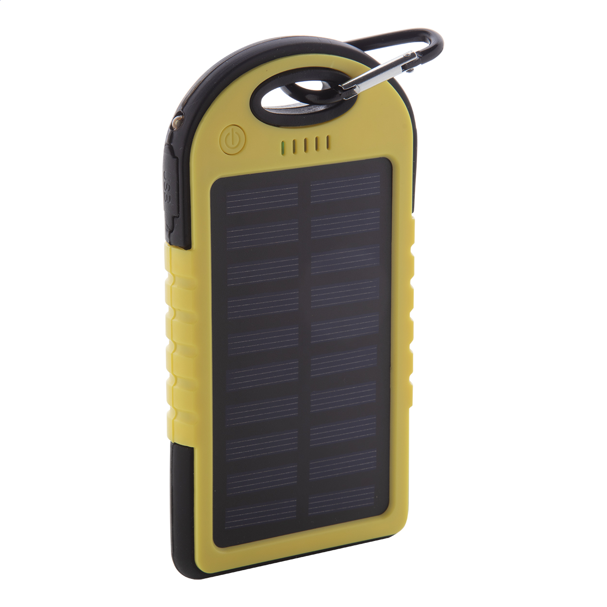 Durabank powerbank met zonnelader en LED, 4000 mAh en uw logo
