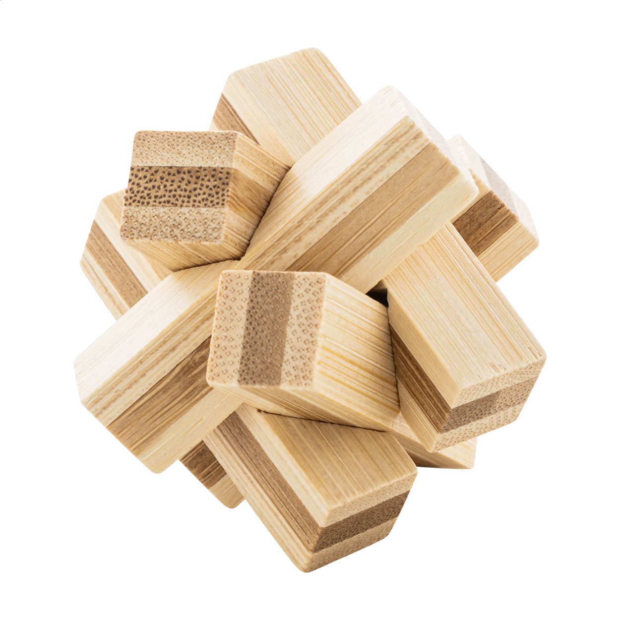 Crossboo bamboe magische puzzel in kraftdoos met logo bedrukken met logo