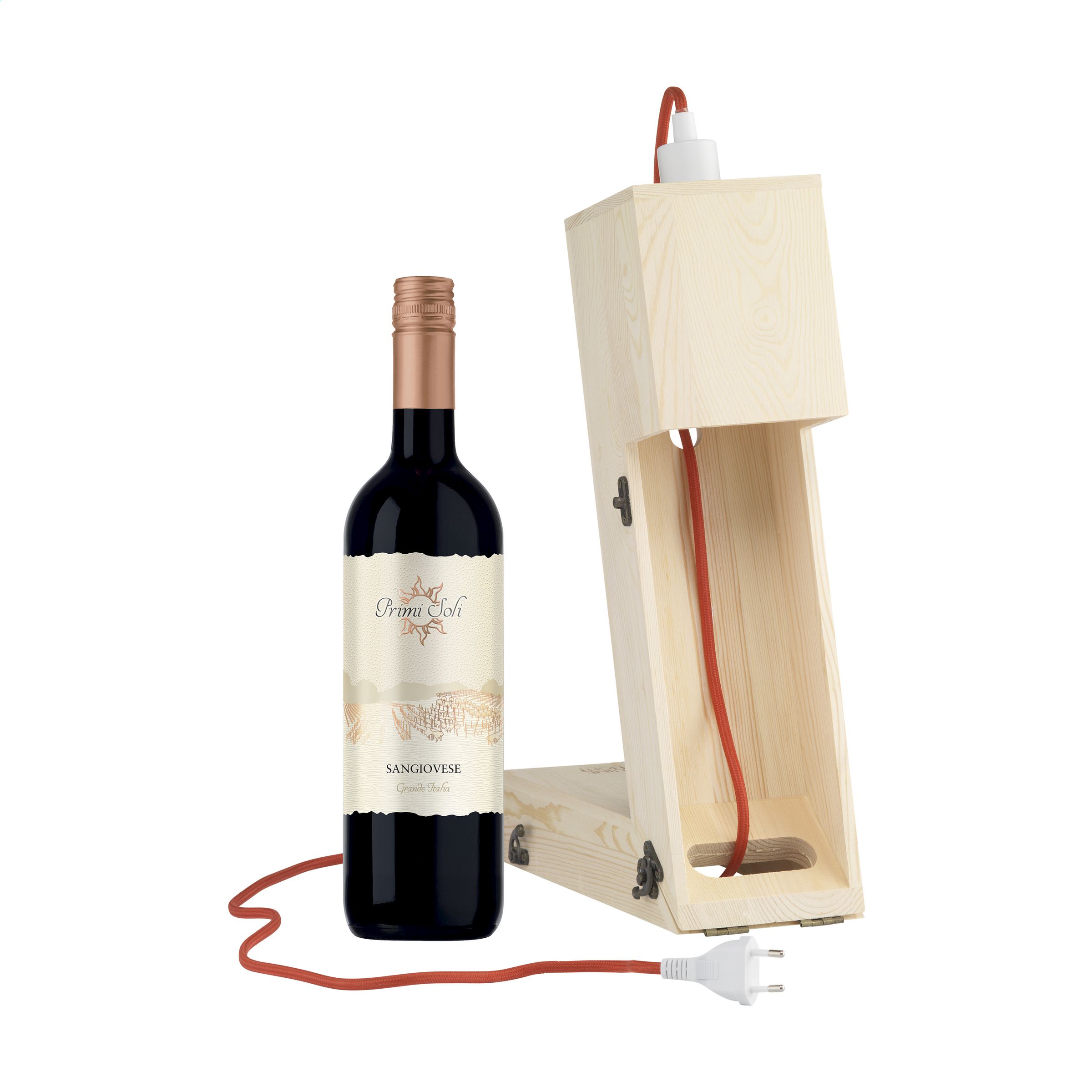 Wijnlamp Houten Cadeaudoos - Nieuwenhove