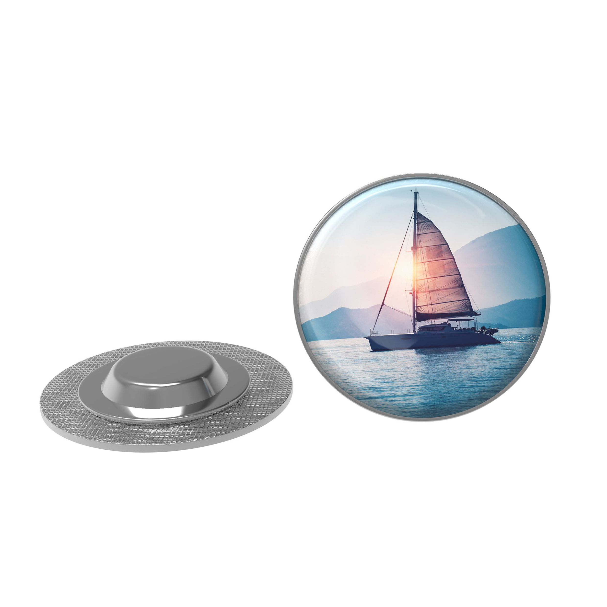 Pin Metal with magnet, Round