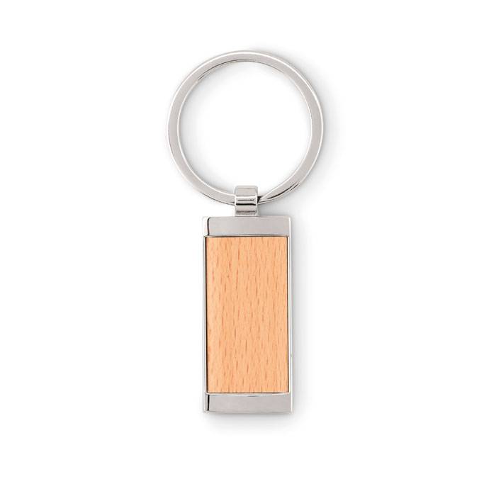 Houten Sleutelhanger met Zinklegering - Vorselaar