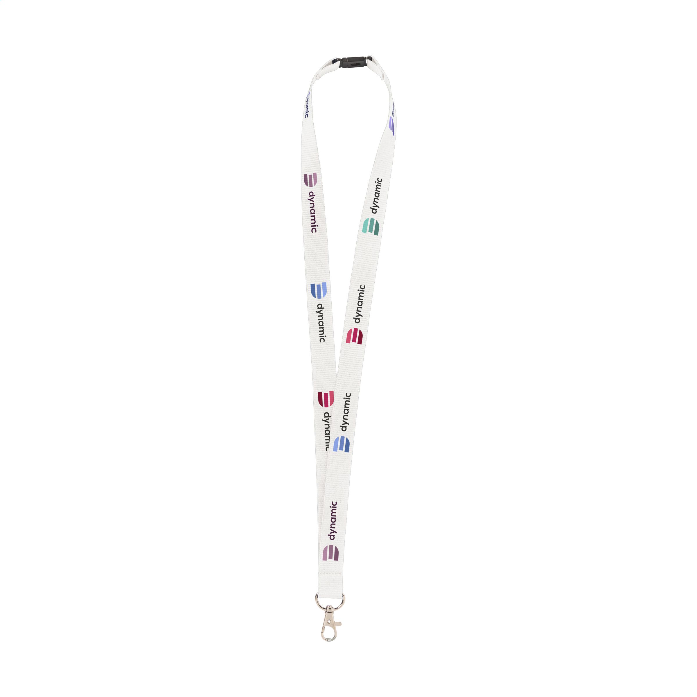 Veiligheidslanyard van gerecycled polyester met sublimatieprint - Sint-Gillis-Waas