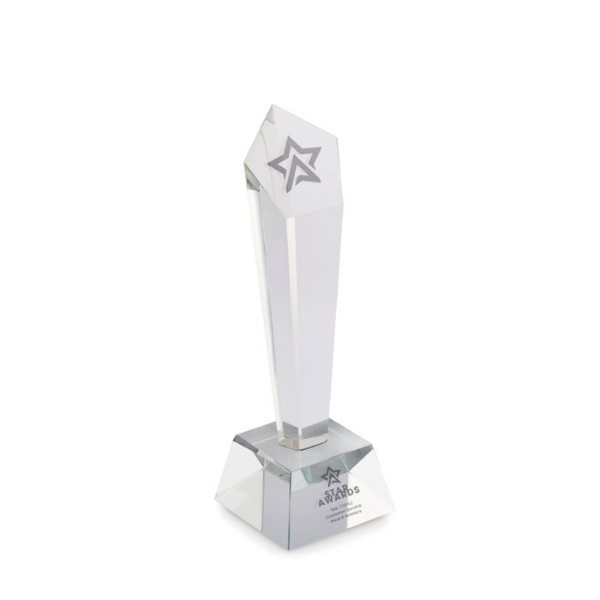Kristallen trofee in cadeauverpakking - Kortessem