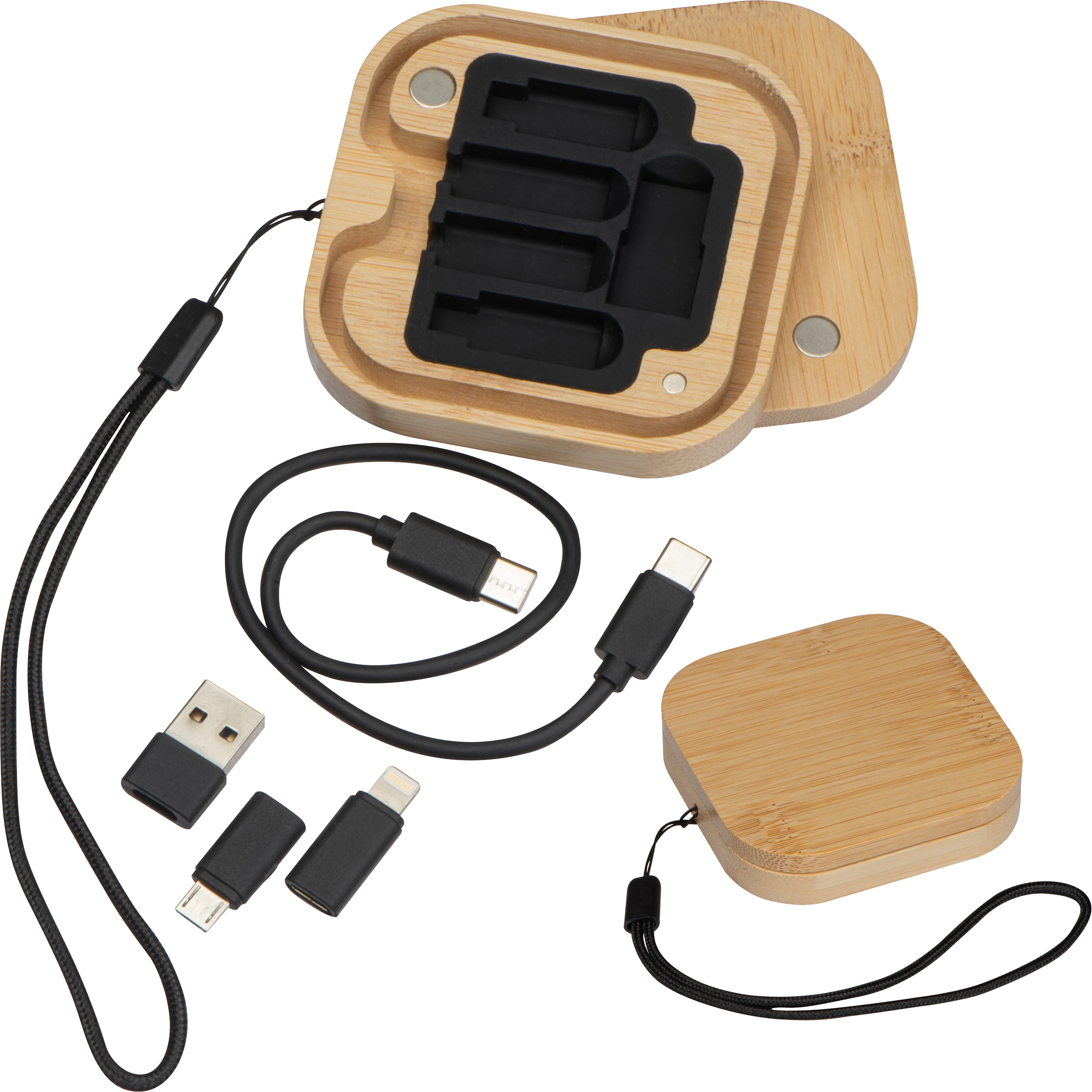 Bamboe Kabel & Adapter Set - Lichtervelde