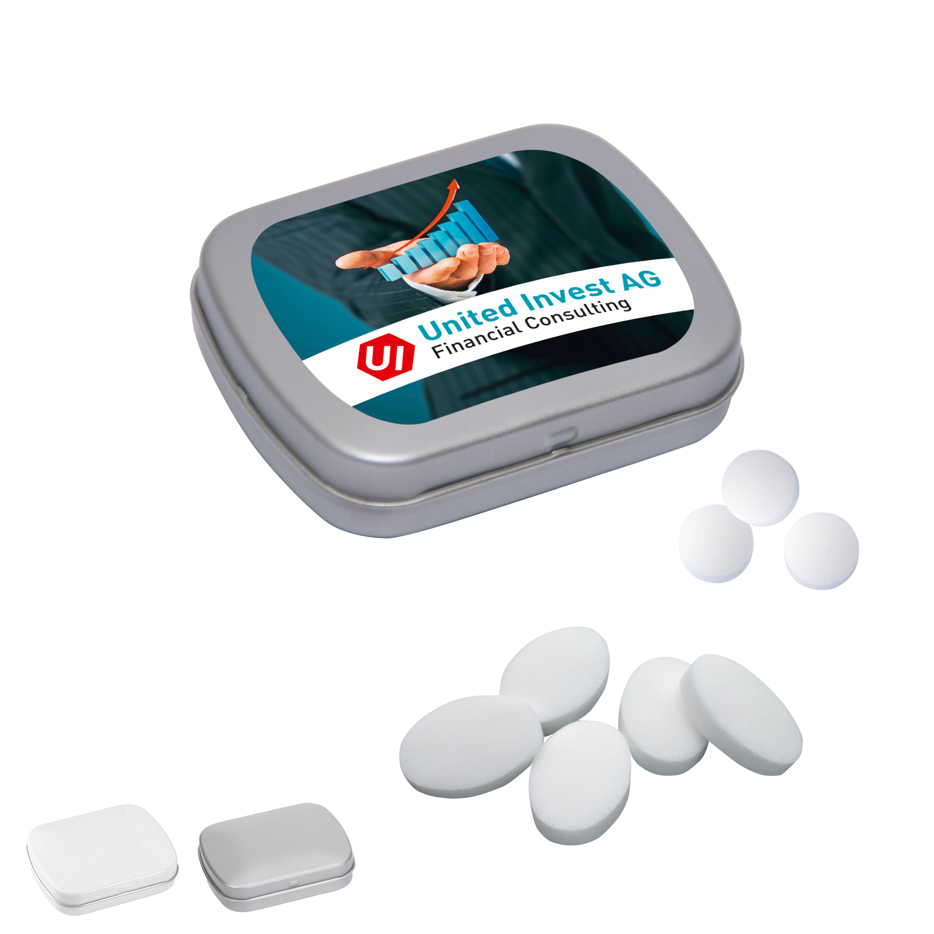 Pepermuntdoosje met Scharnierend Deksel - Herentals bedrukken met logo