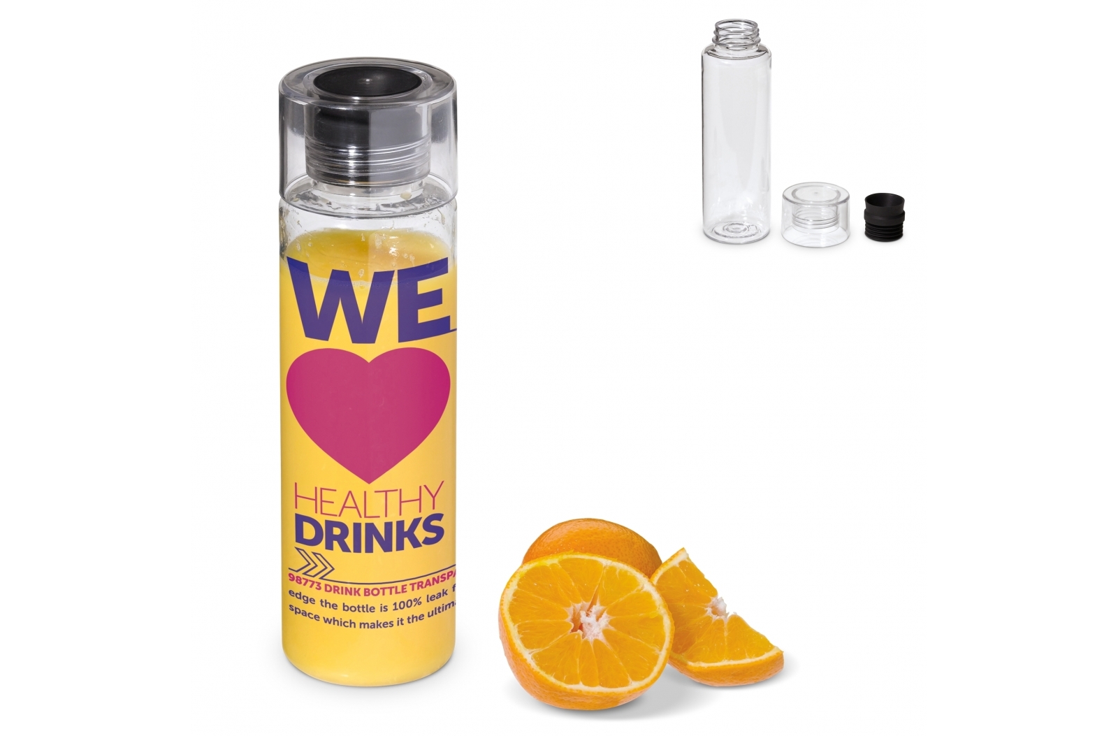 Transparante Tritan drinkfles met siliconen mondstuk 580ml - Stekene