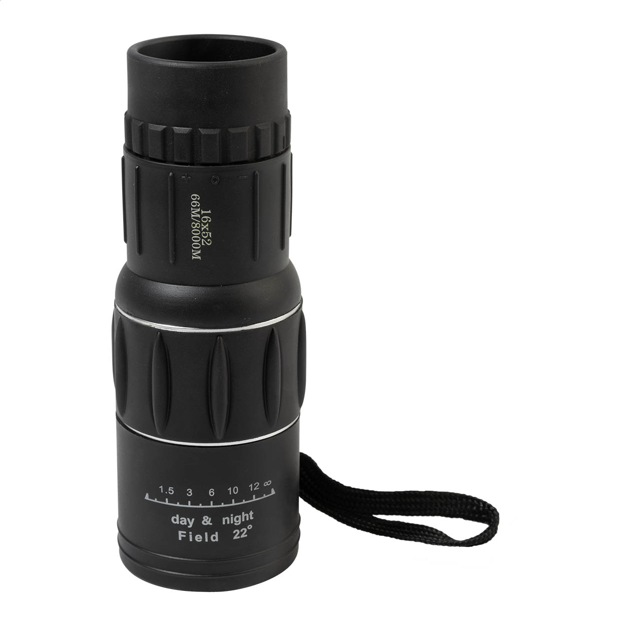 ScoutOne compacte 16×52 monoculaire van ABS met draagkoord en logo bedrukken met logo