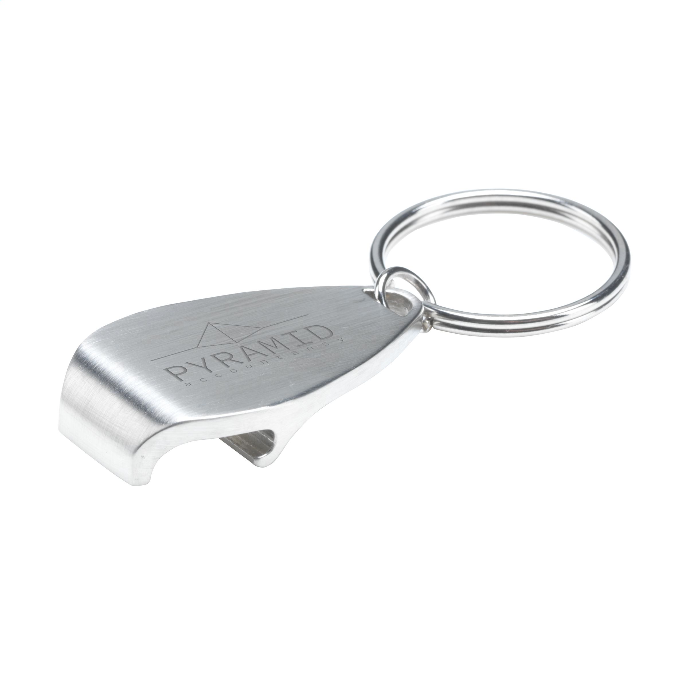 Matte Metalen Flesopener met Sleutelhanger - Lier