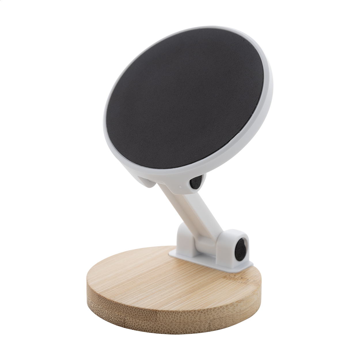 Magba magnetische telefoonhouder van bamboe en gerecycled ABS, logo