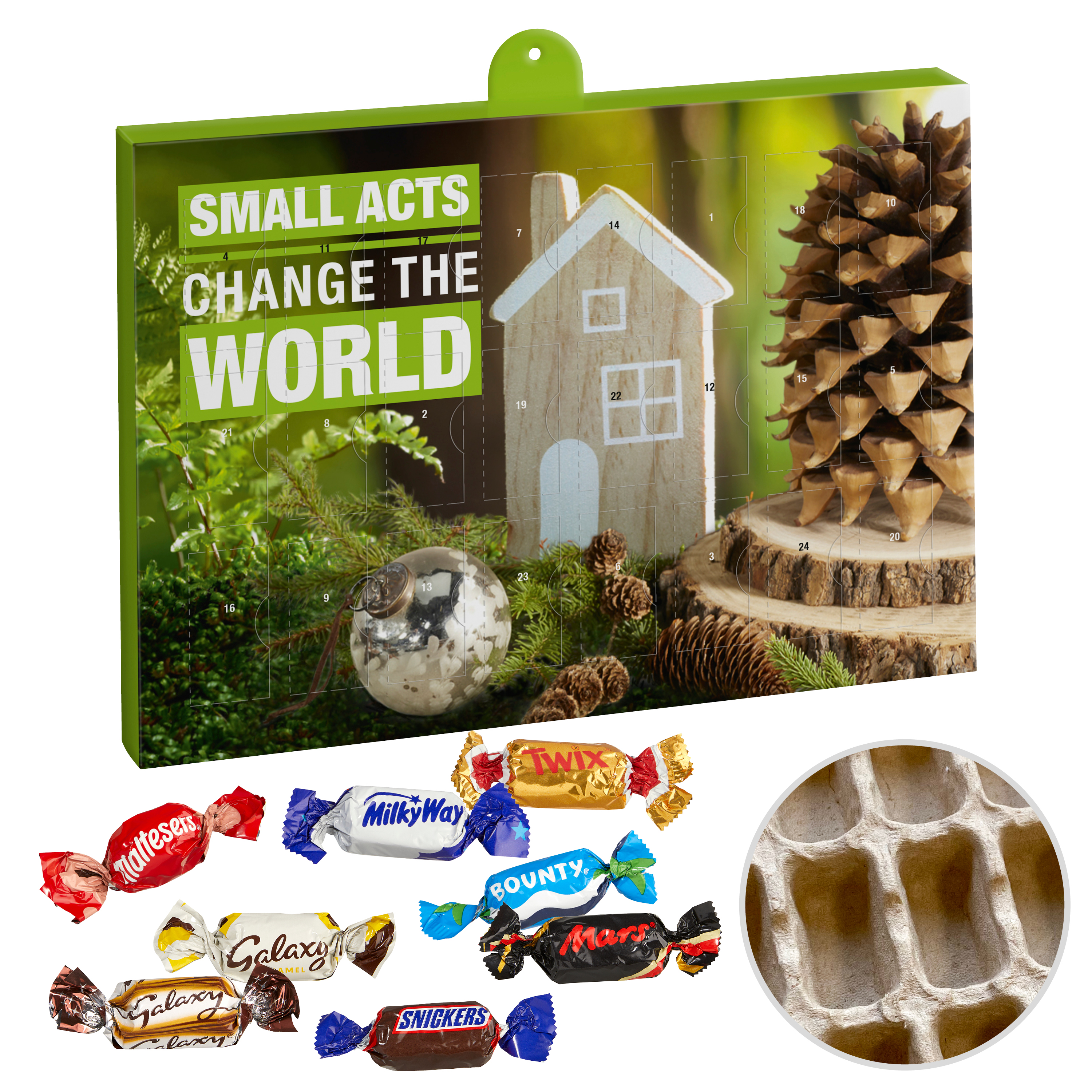 Luxe Chocolade Adventskalender - Pittem bedrukken met logo