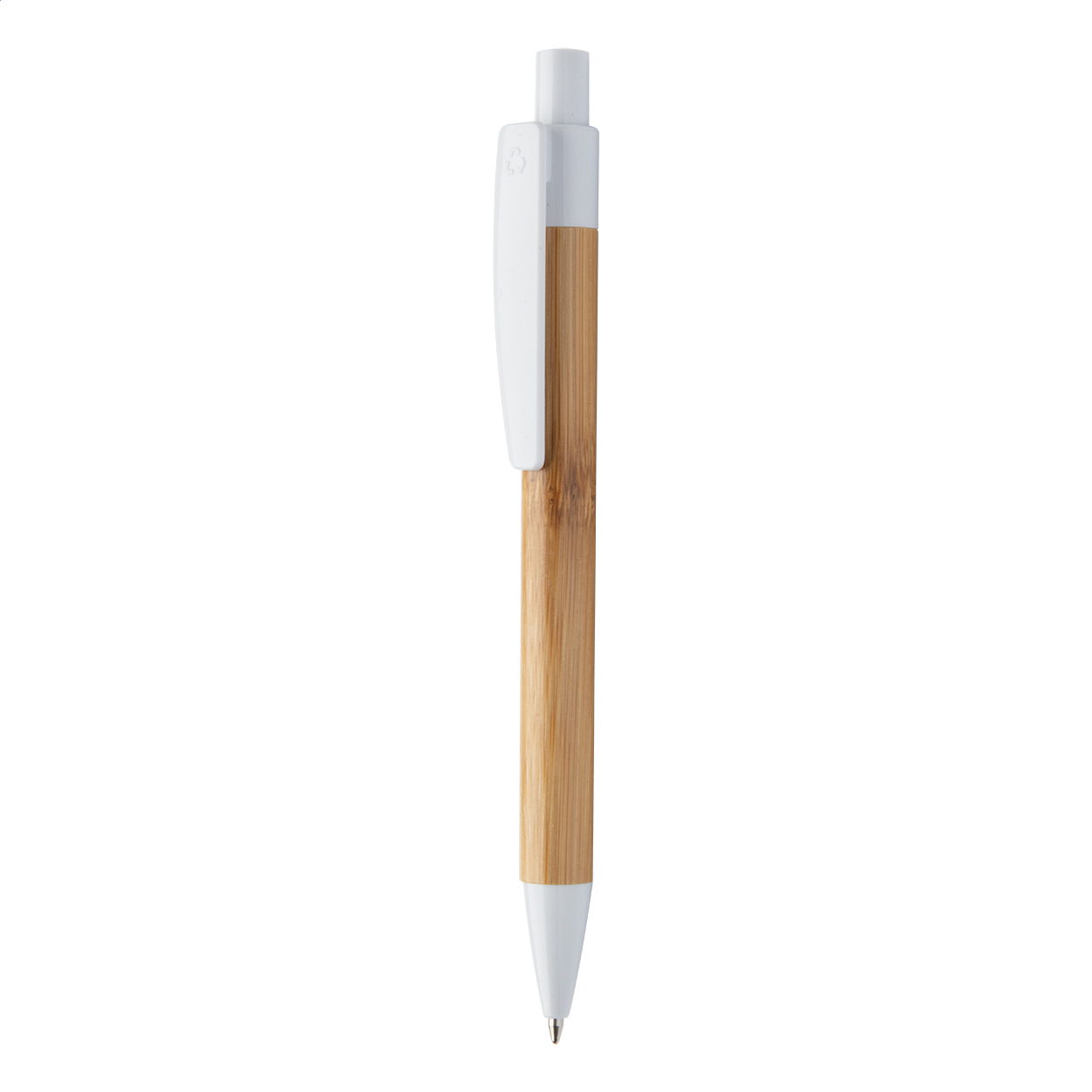 Colothic bamboe balpen met gekleurde clip en logo
