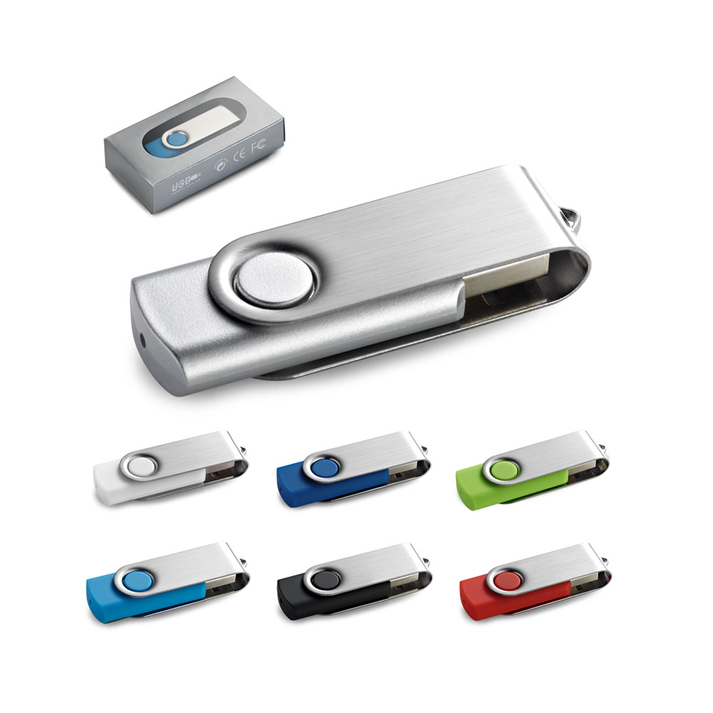 Metalen Clip USB-stick 4GB - Oostrozebeke