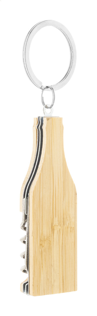 Bamboe Flesvormige Multitool Sleutelhanger - Zonhoven bedrukken met logo