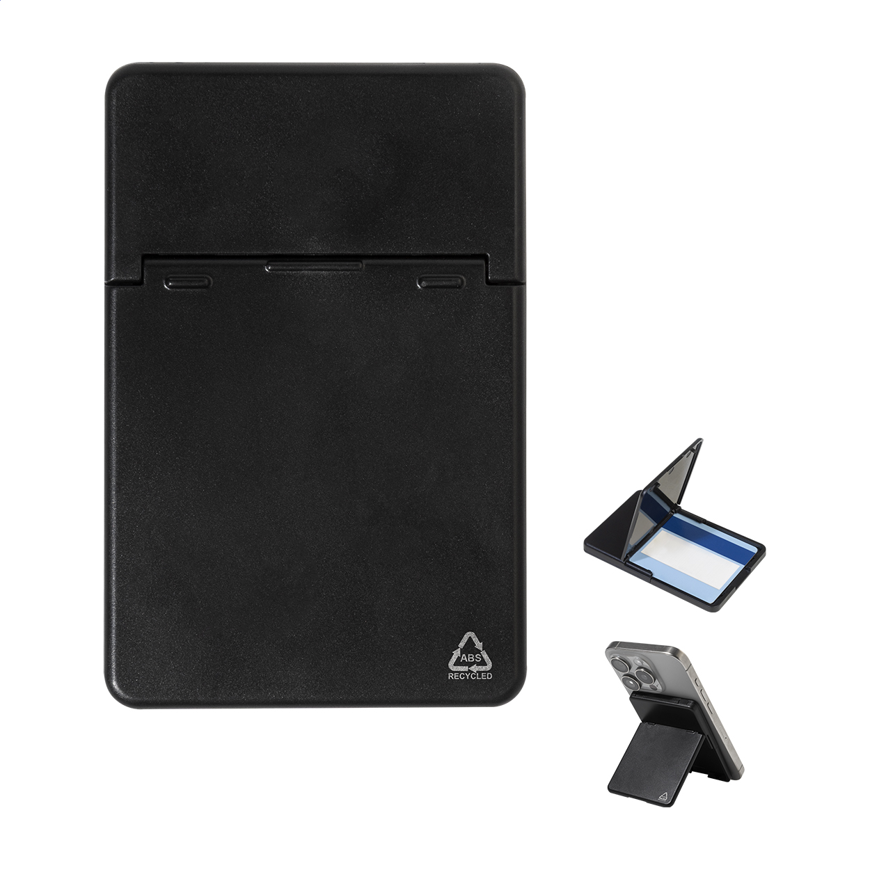SafeSnap magnetische RFID-pashouder van gerecycled ABS met uw logo