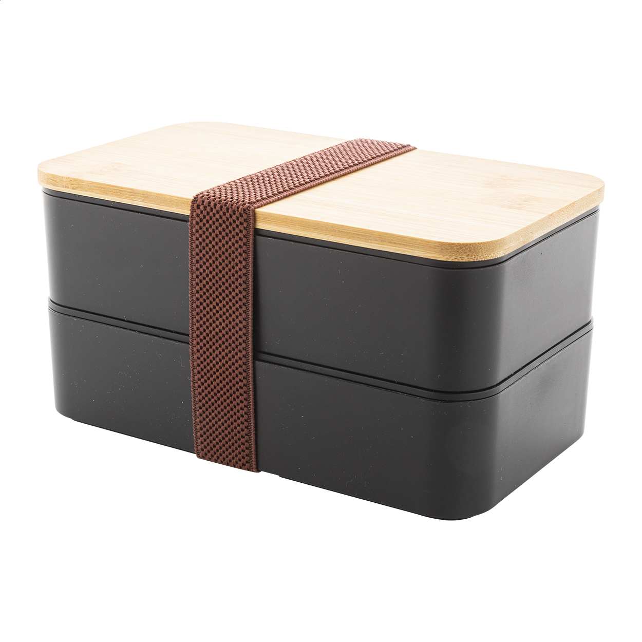 Satay lunchbox van PP met bestek en bamboe deksel, met uw logo