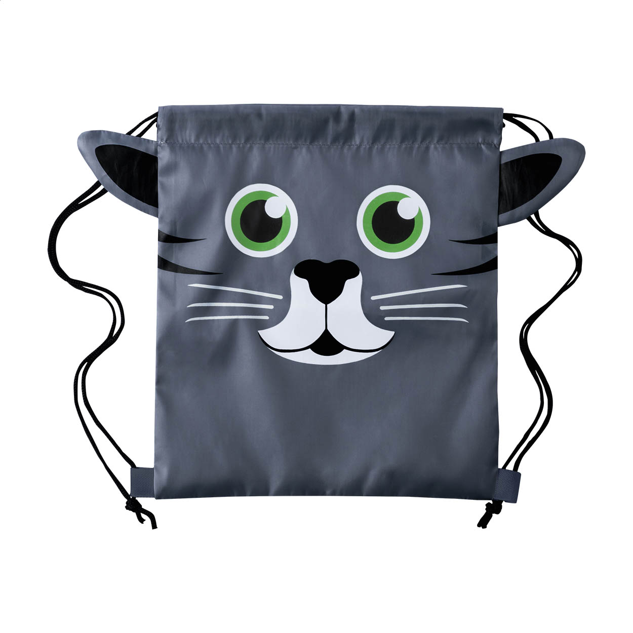 Drafax rugzakje met trekkoord voor kinderen met dierenmotief en logo bedrukken met logo
