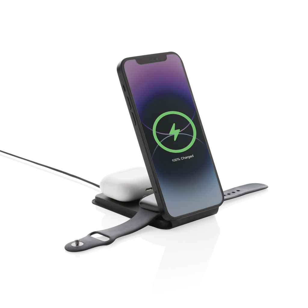 Luxe 3-in-1 magnetische draadloze oplader - Tielt