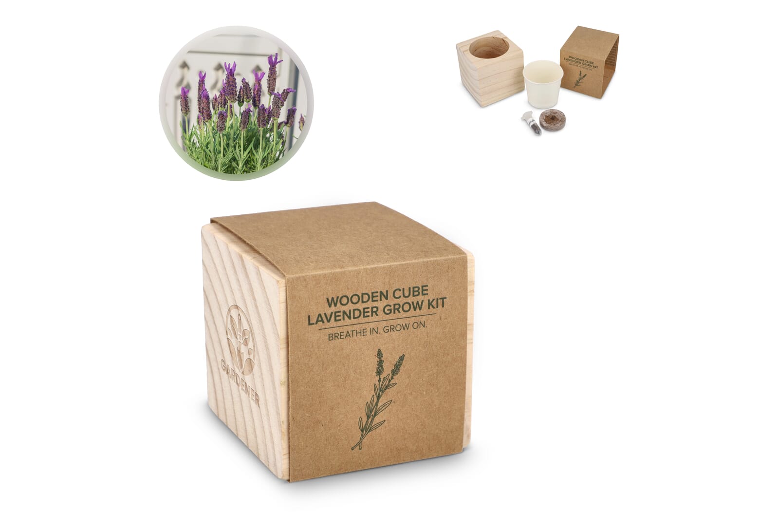 Lavendel Rust Planter Set - Diest bedrukken met logo