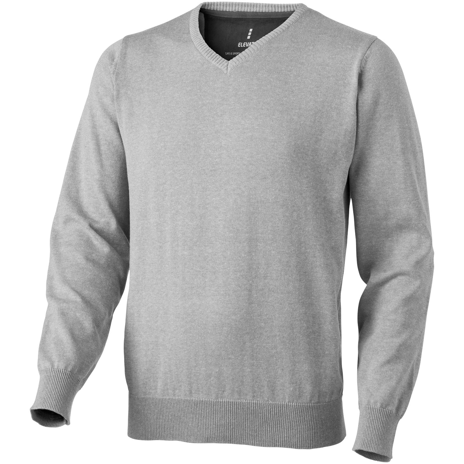 Heren V-hals Pullover met Elleboogstukken - Beringen