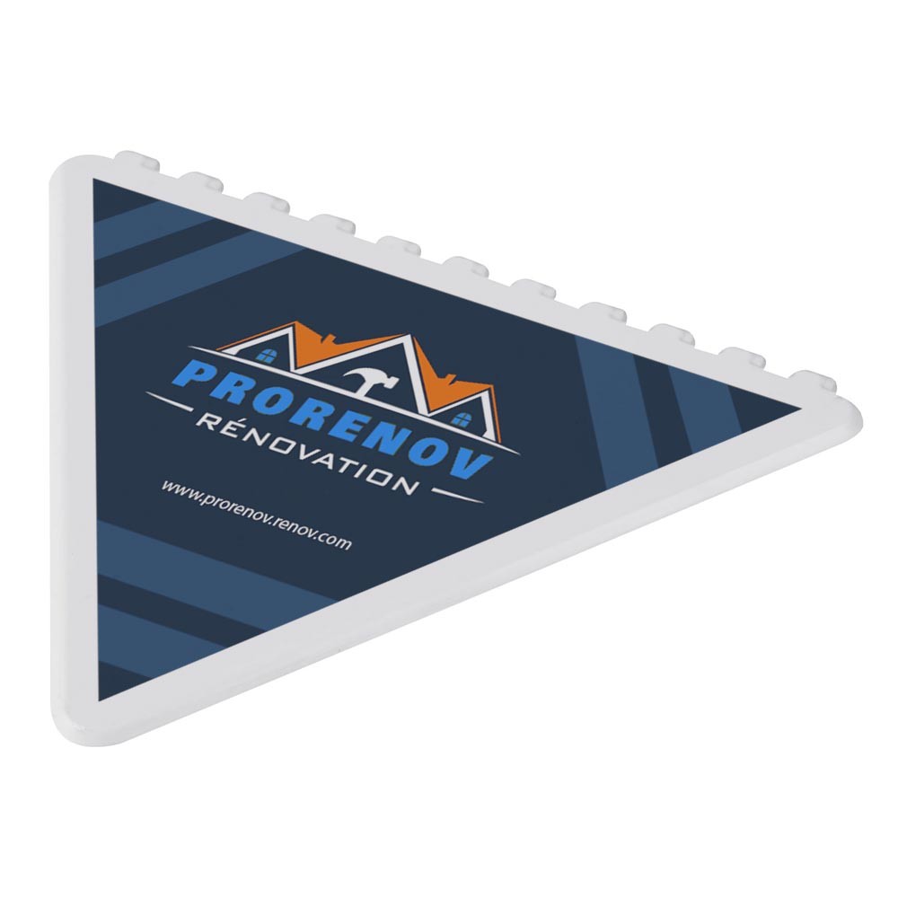 Driehoekige ijskrabber van gerecycled plastic - Deerlijk