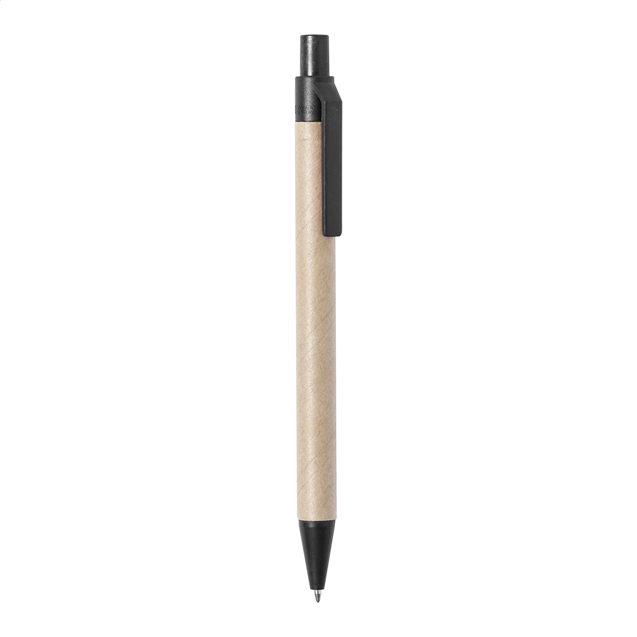 Wepel balpen van gerecycled papier en ecologische tarwestro, met logo bedrukken met logo