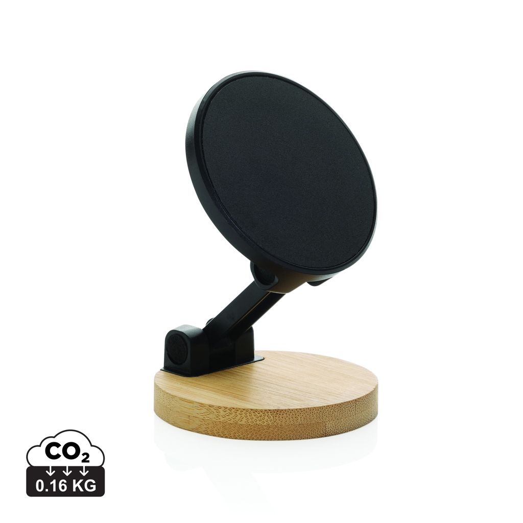 Magnetische Telefoonhouder van Gerecycled Plastic en Bamboe - Poperinge