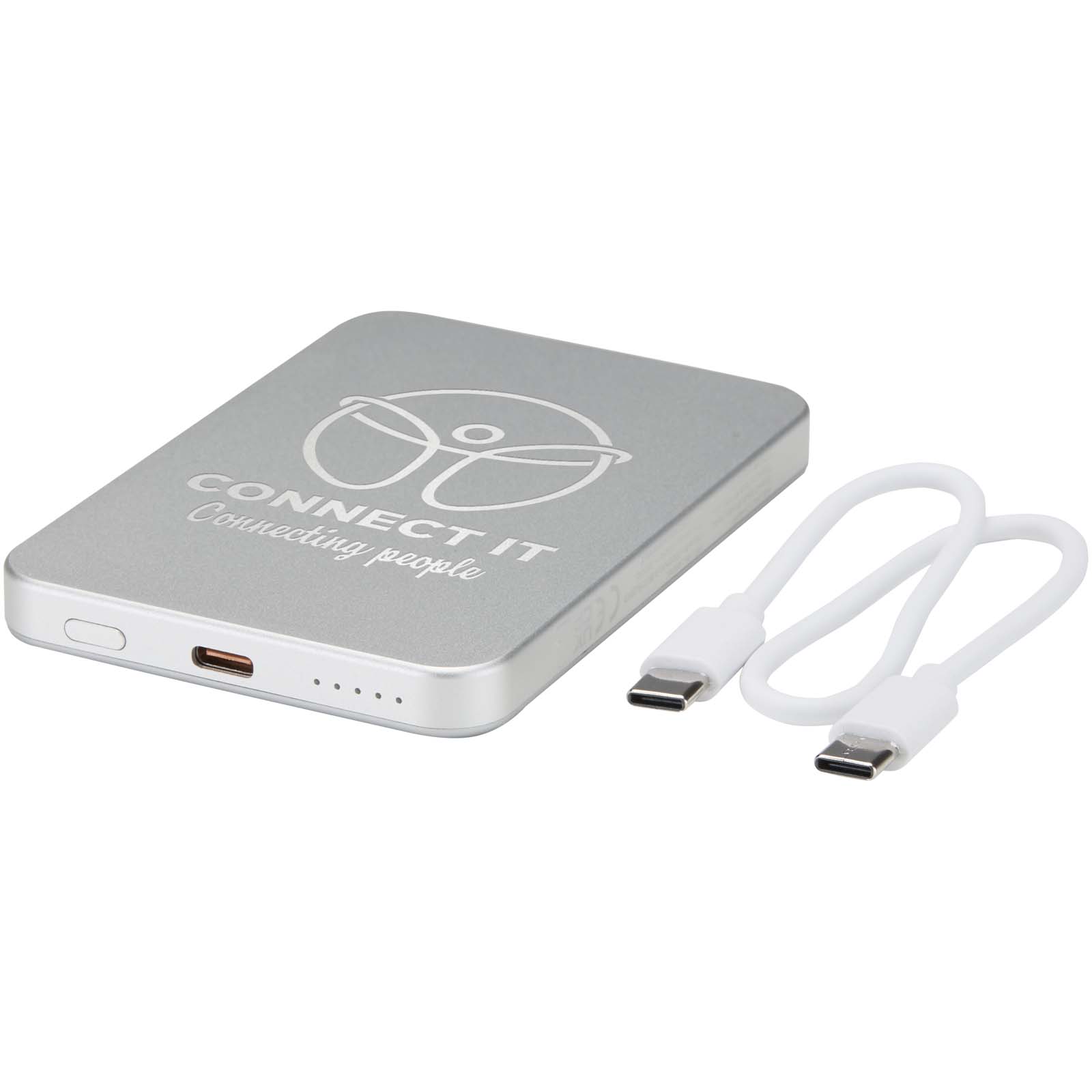 Avis 5000 mAh RCS powerbank van gerecycled aluminium met magneetsluiting