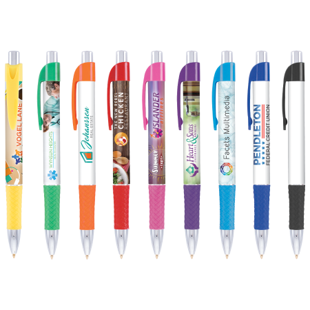 DIA stylo bille Grande zone de prise en quadri imprimé all-over