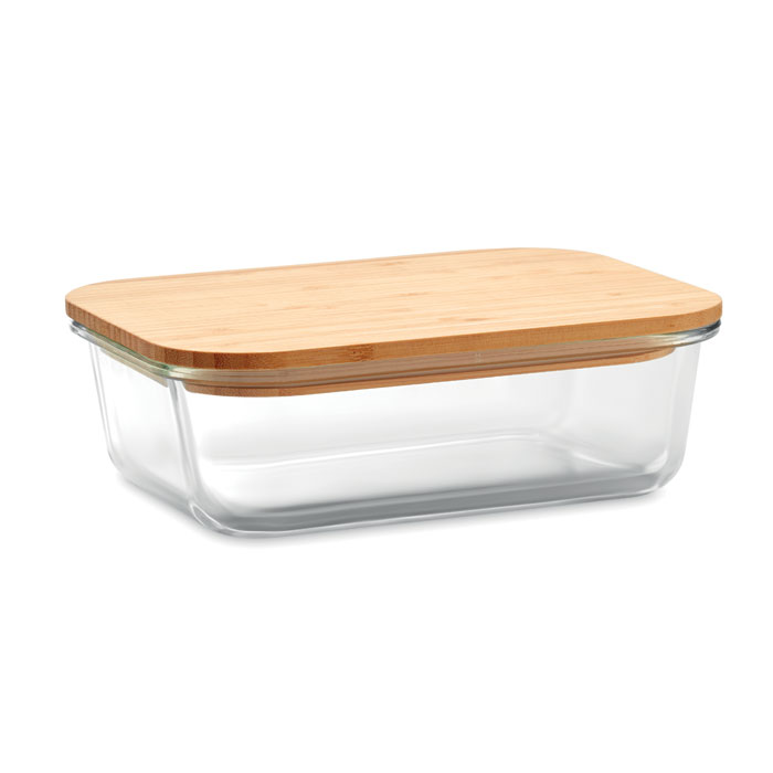 Glazen Lunchbox met Bamboe Deksel - Boutersem