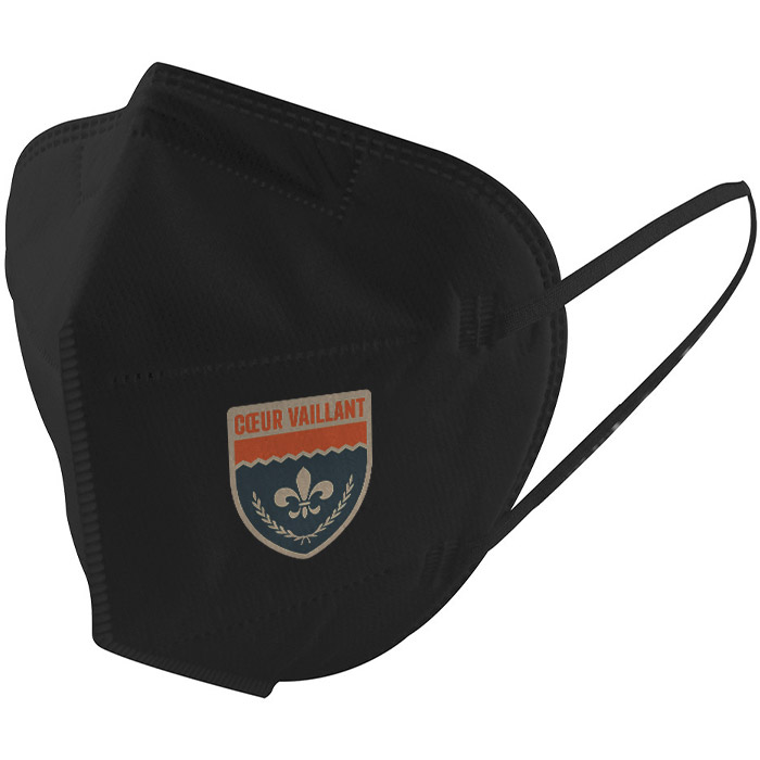 Kindermasker FFP2 Zwart - Wellen