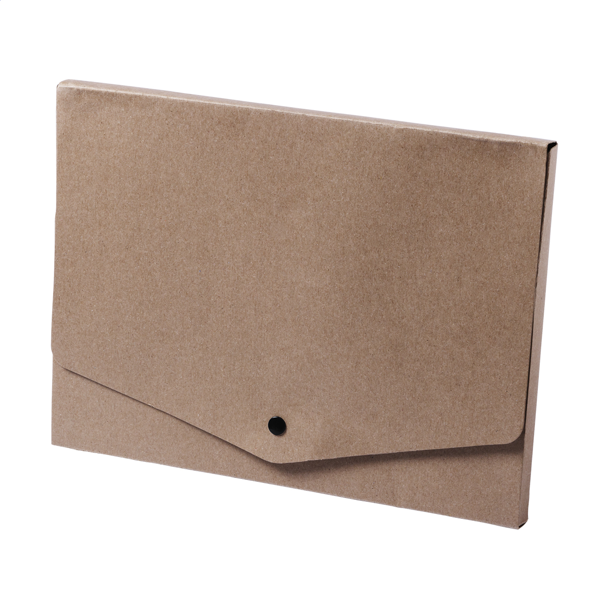 Pakyma documentenmap van gerecycled papier met drukknoop en logo