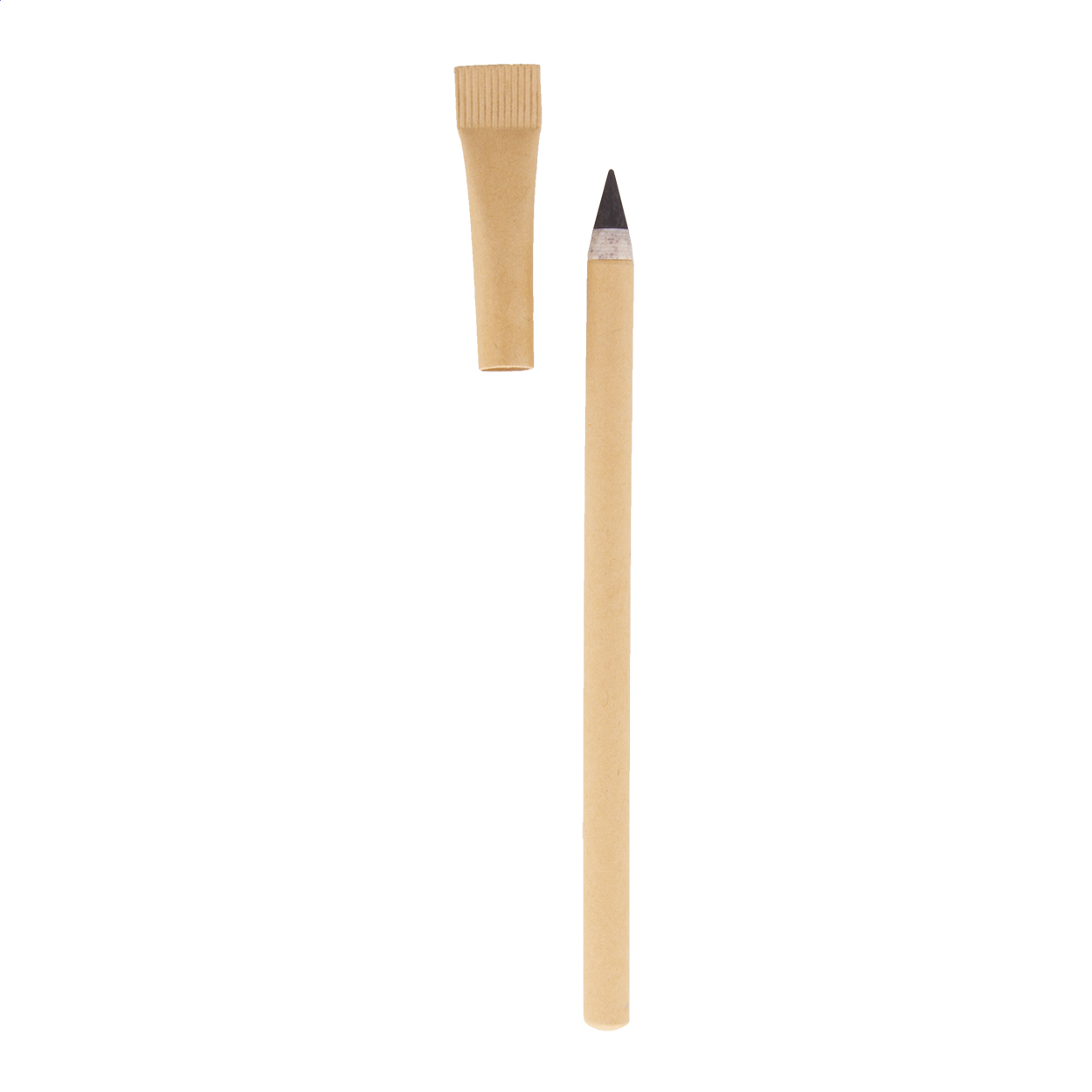 Nopyrus inktloze pen van gerecycled papier, uitgumbaar, met logo bedrukken met logo