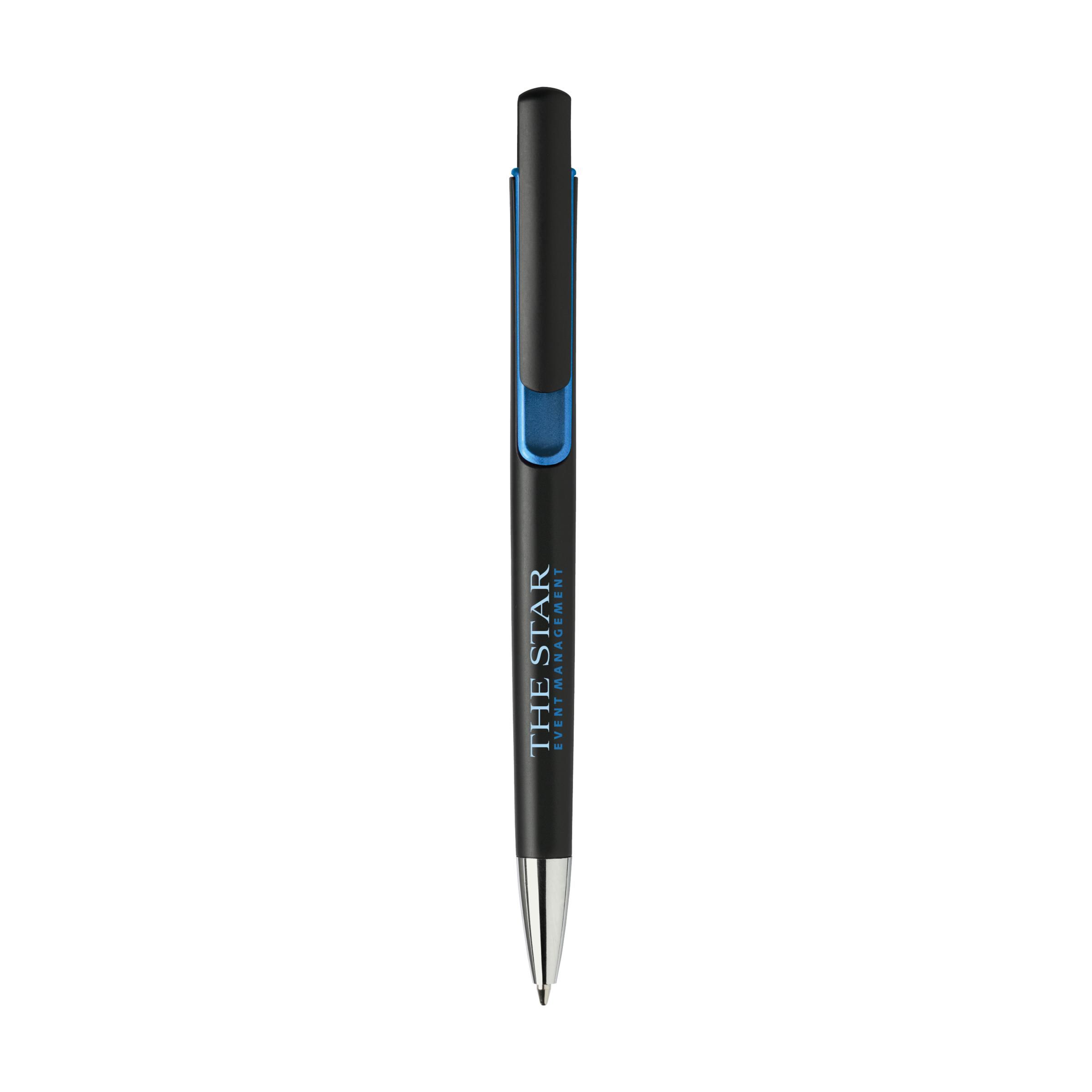 Matte Black Blue Ink Ballpoint Pen - Kortemark