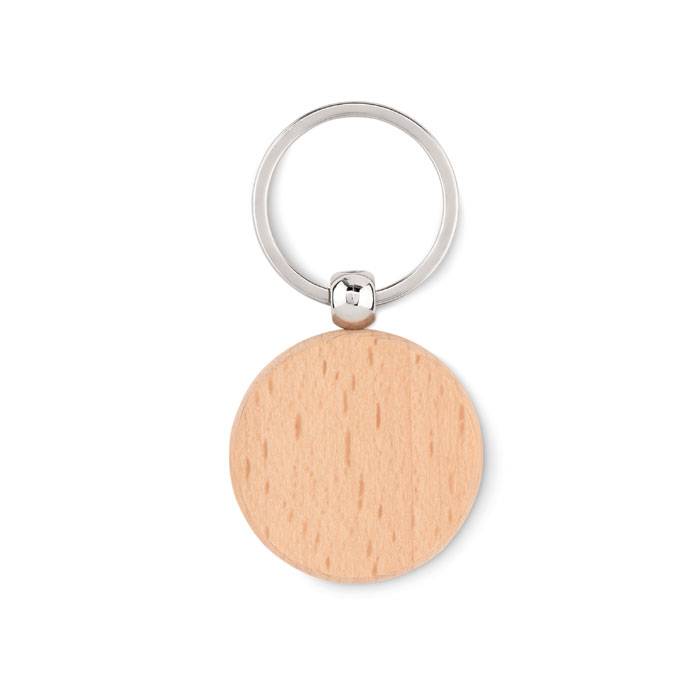 Ronde Houten Sleutelhanger - Idegem