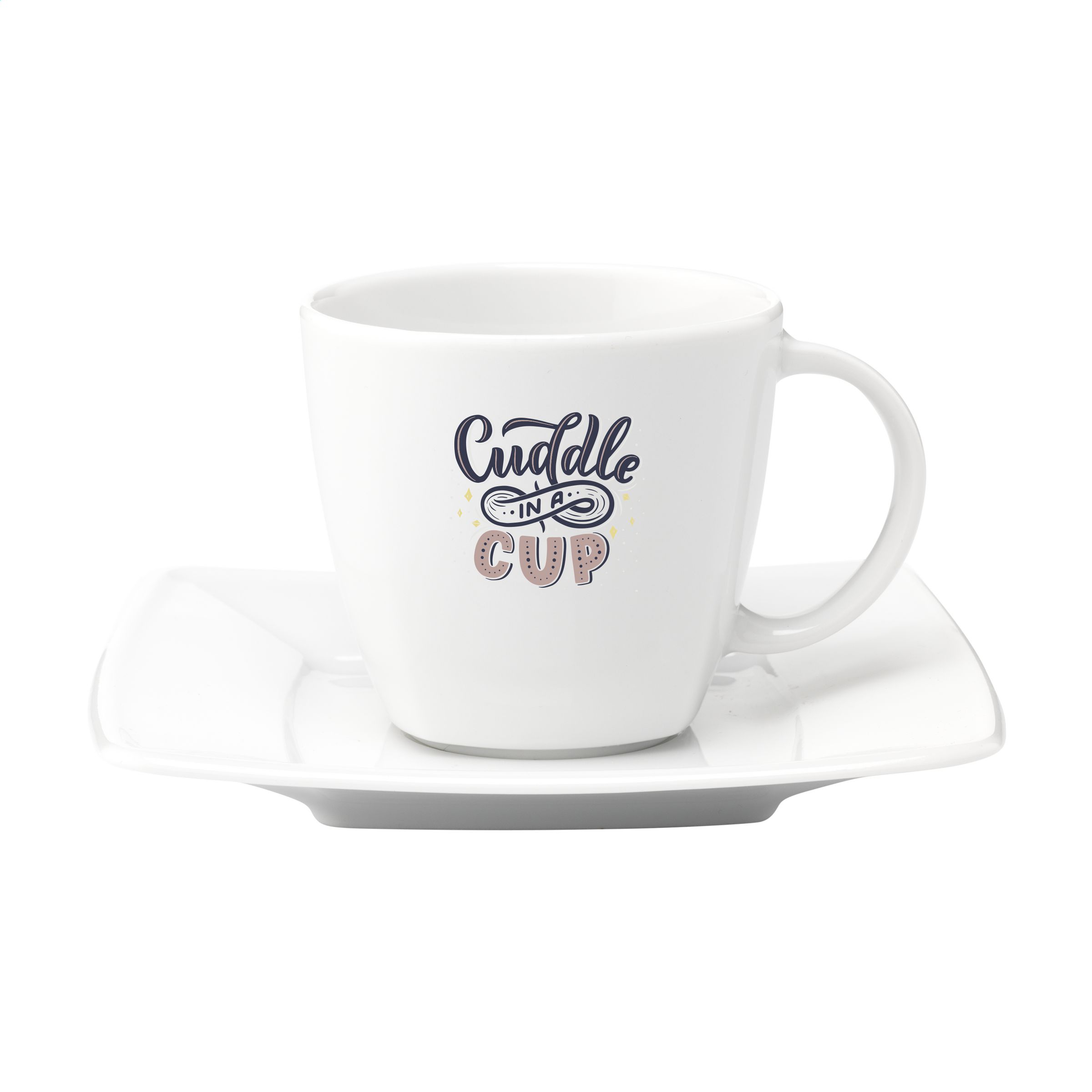 Ronde Cup en Vierkante Schotel Porselein - De Panne