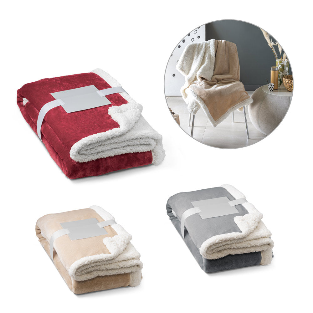 Omkeerbare Fleece Deken met Satijnen Lint - Heers