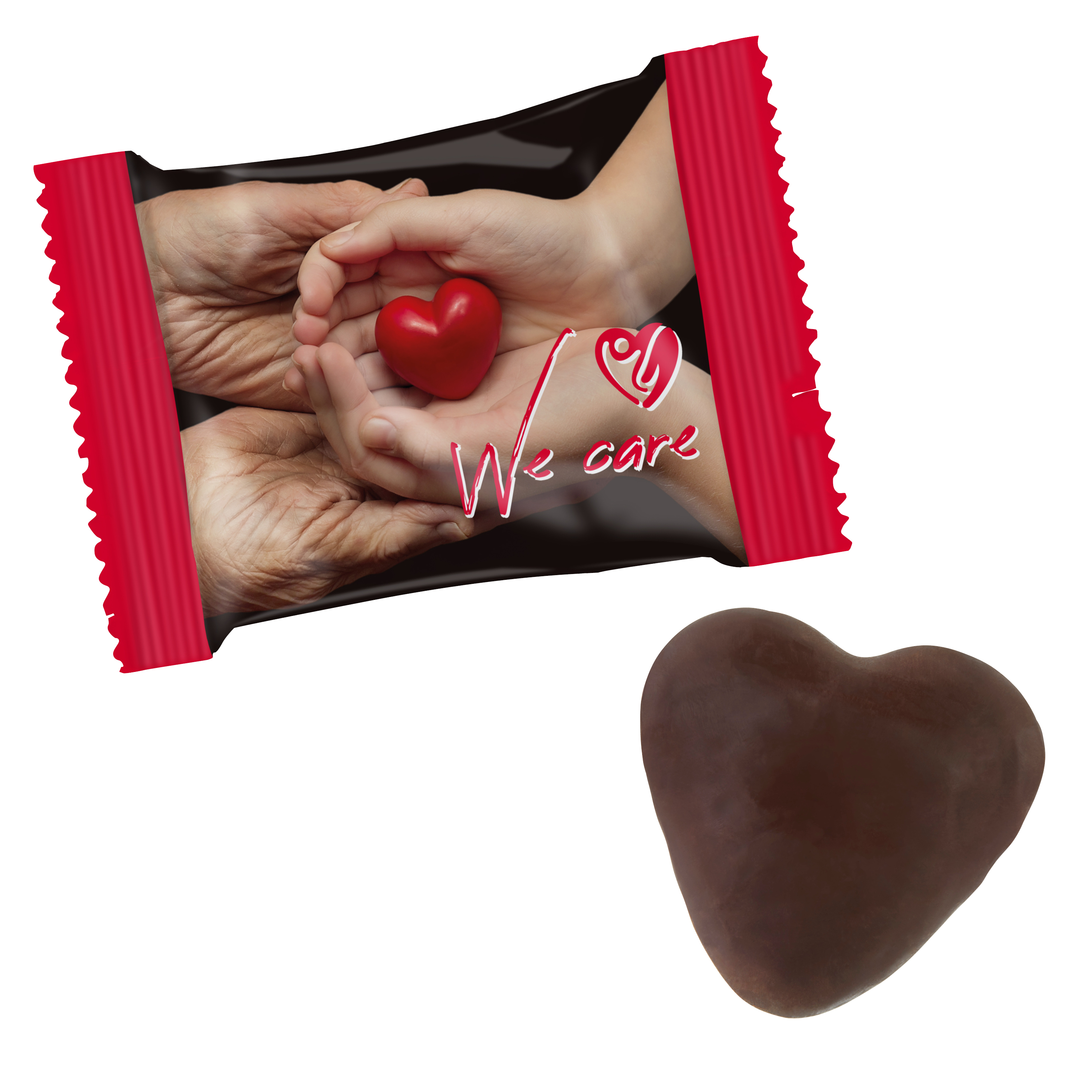 Gevulde Chocolade Peperkoek Hart - Nieuwenhove bedrukken met logo