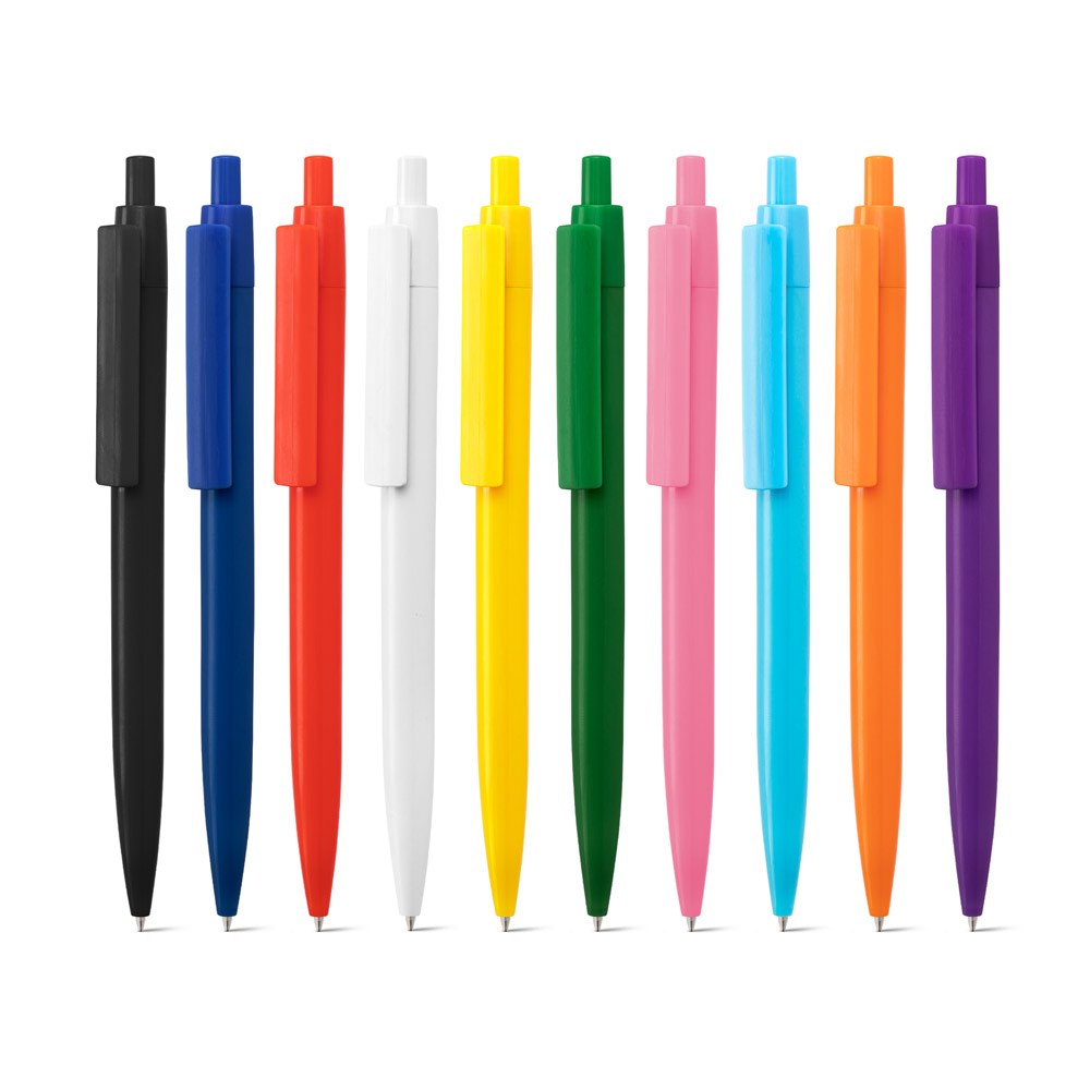 NOLWEN. ABS balpen met solide glanzende afwerking bedrukken met logo