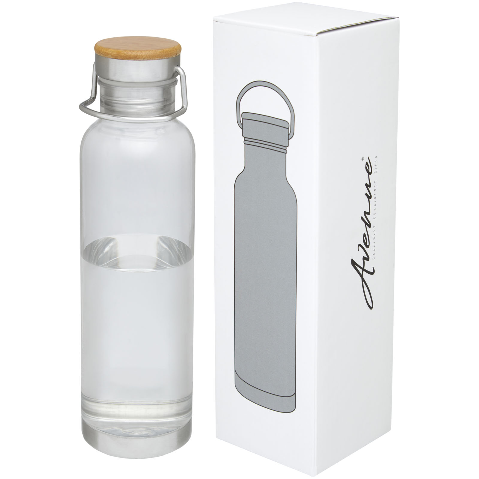 800 ml Tritan™ waterfles met bamboe deksel - Merelbeke