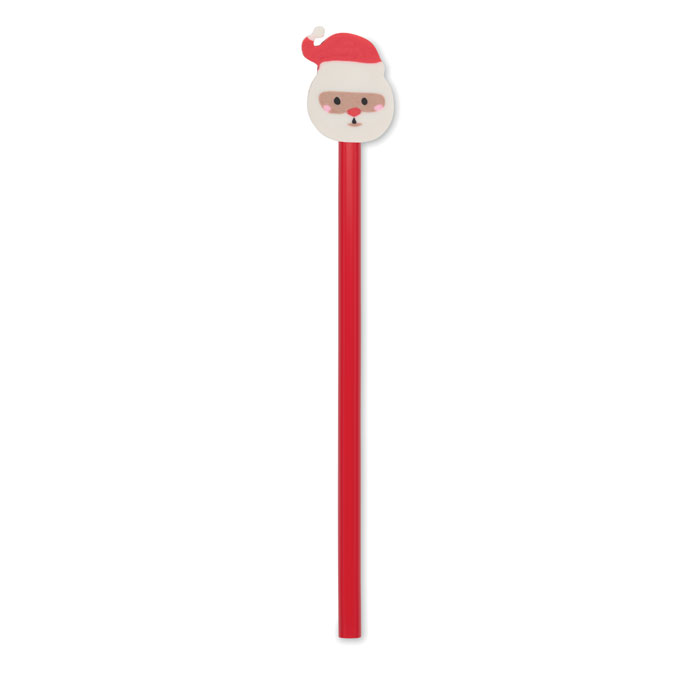 Kerstpotlood met decoratieve gum, bedrukt met logo bedrukken met logo