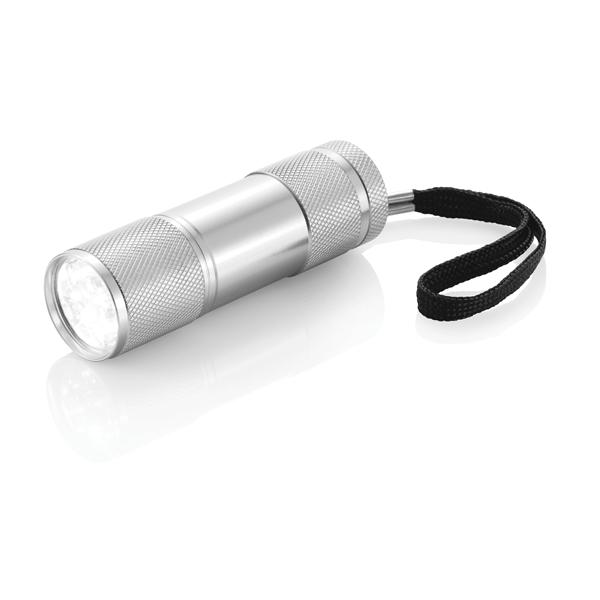 Aluminium zaklamp met 9 LED's - Herenthout