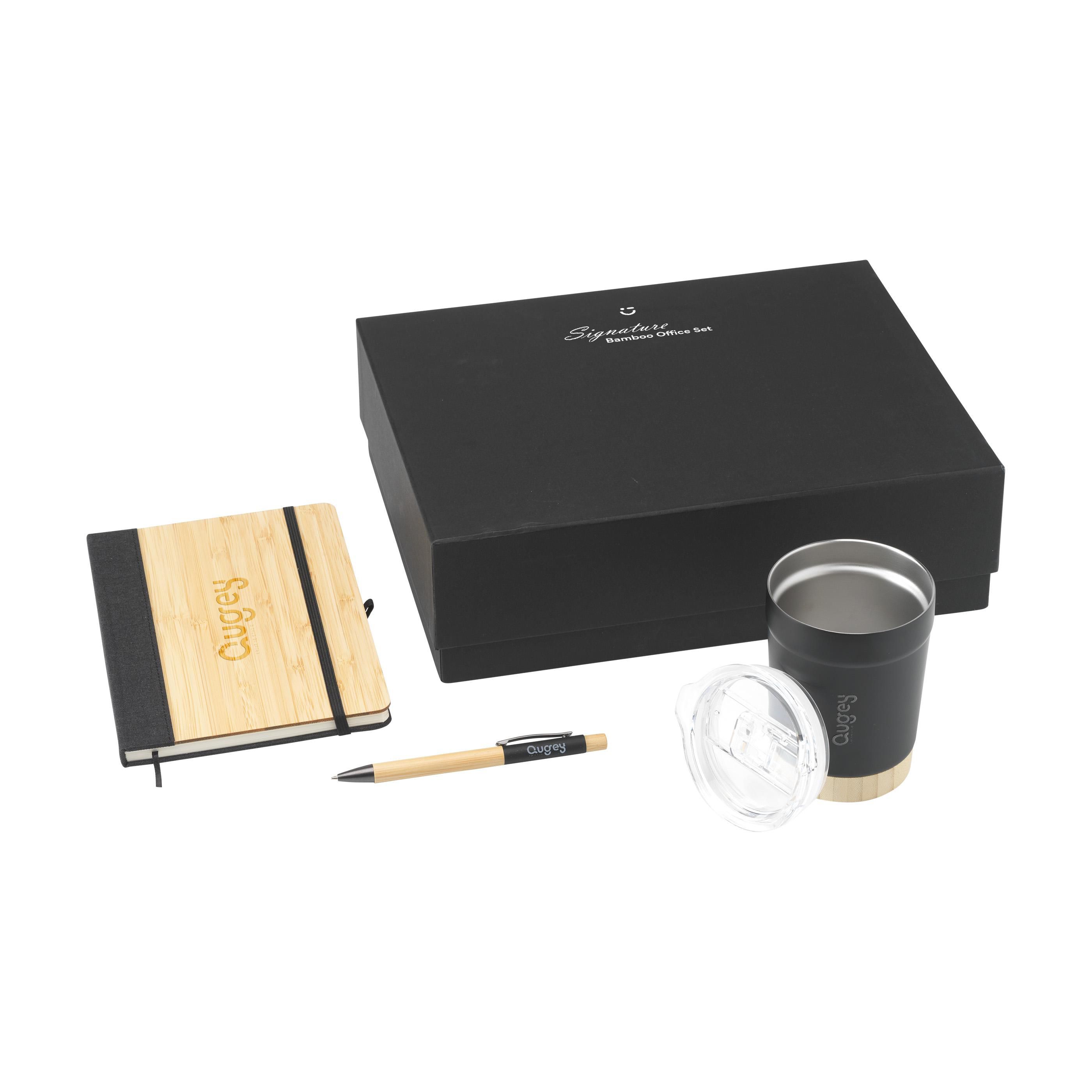 Bamboe Elegantie Kantoor Set - Loon bedrukken met logo