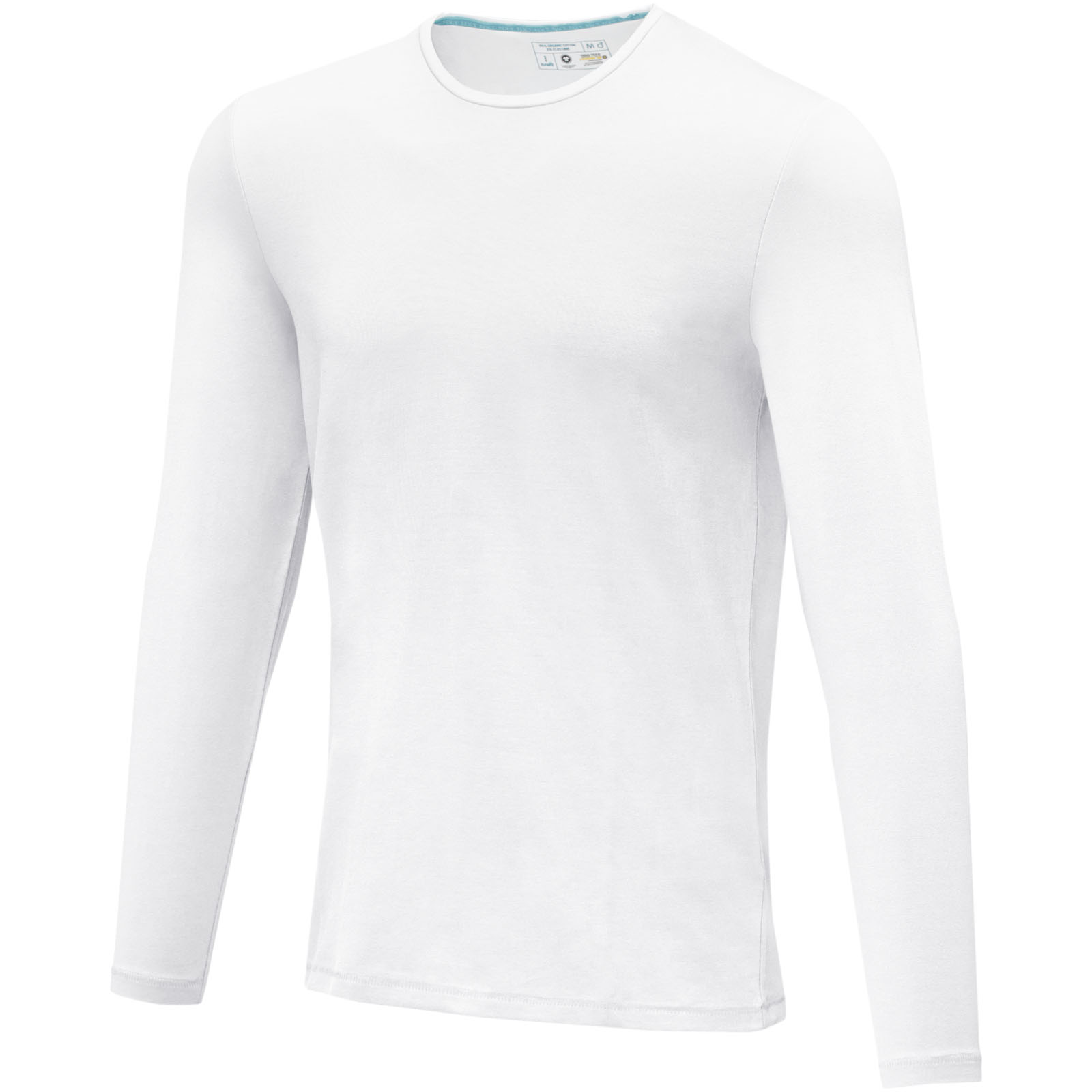 Heren Biokatoen Stretch T-shirt Lange Mouwen - Linter