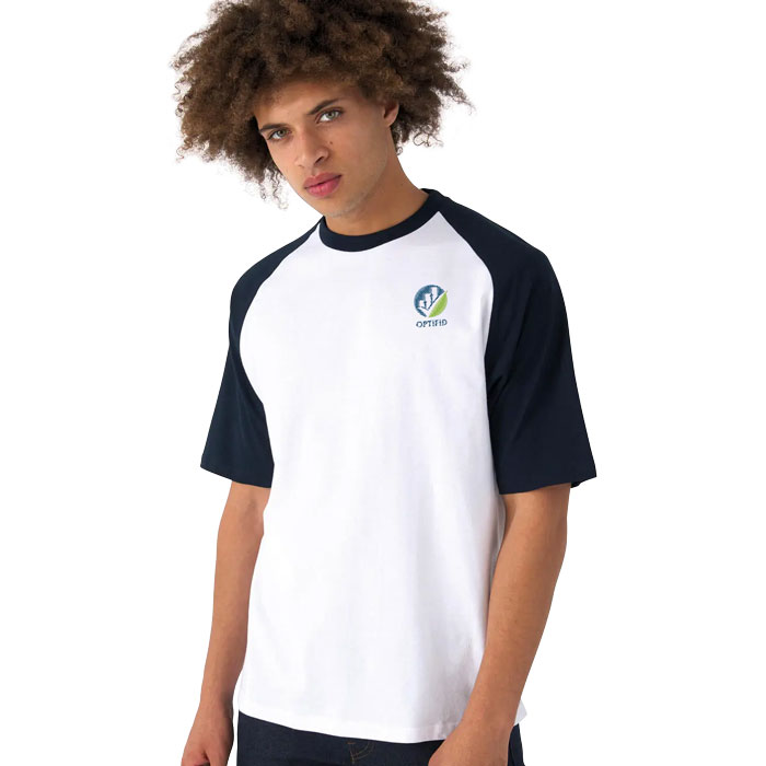 Baseball T-shirt met contrasterende raglanmouwen - Vorselaar
